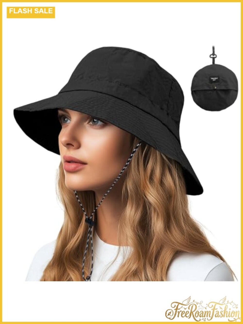 NPQQUAN Lightweight Packable Sun Bucket Hat Waterproof Quick-Dry